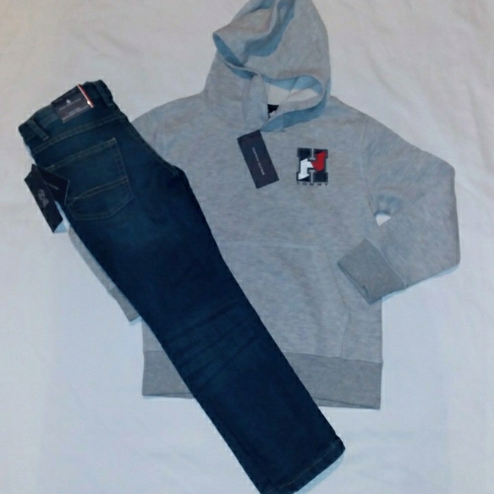 Tommy Hilfiger Boys Youth 2pc Hooded Jogger & Jeans Set - 6y